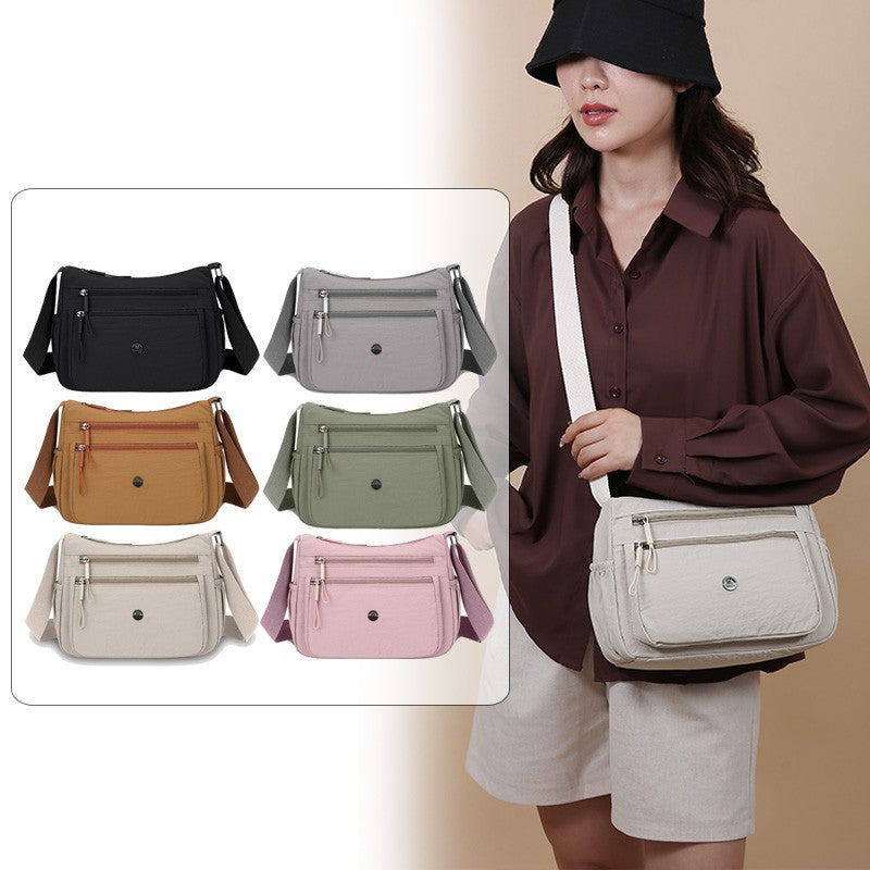 2025 Women's Crossbody Bag Lightweight Waterproof Nylon Shoulder Bag Multi-pocket Fashion Handbag for Women Casual Purse
