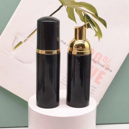 10/30/60PCS 60ml Plastic Pump Foam Bottle Fillable Mousse Facial Cleanser Foam Dispenser black Pump Bottle Empty Container