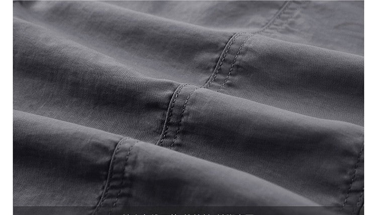 [USA Size] 100% Nylon For 2025 Summer Fashion Tops Blouses Mens Short Sleeves Oversize 5XL Cargo Military Shirts Casual Clothes