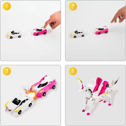 Carro Deus Rápido Brinquedo de Transformação Dinossauro Dragão Voador Combinação Pégaso Unicórnio Colisão Magnética Transformação Brinquedo Divertido