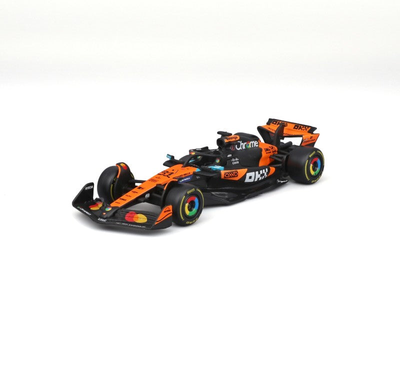 2025 MCL39 Bburago 1:43 Mclaren Mcl38 Monaco MI Grande Prêmio F1 Liga Miniatura Modelo Diecast #4 #81 Lando Norris ?Miniatura de Carro de Brinquedo