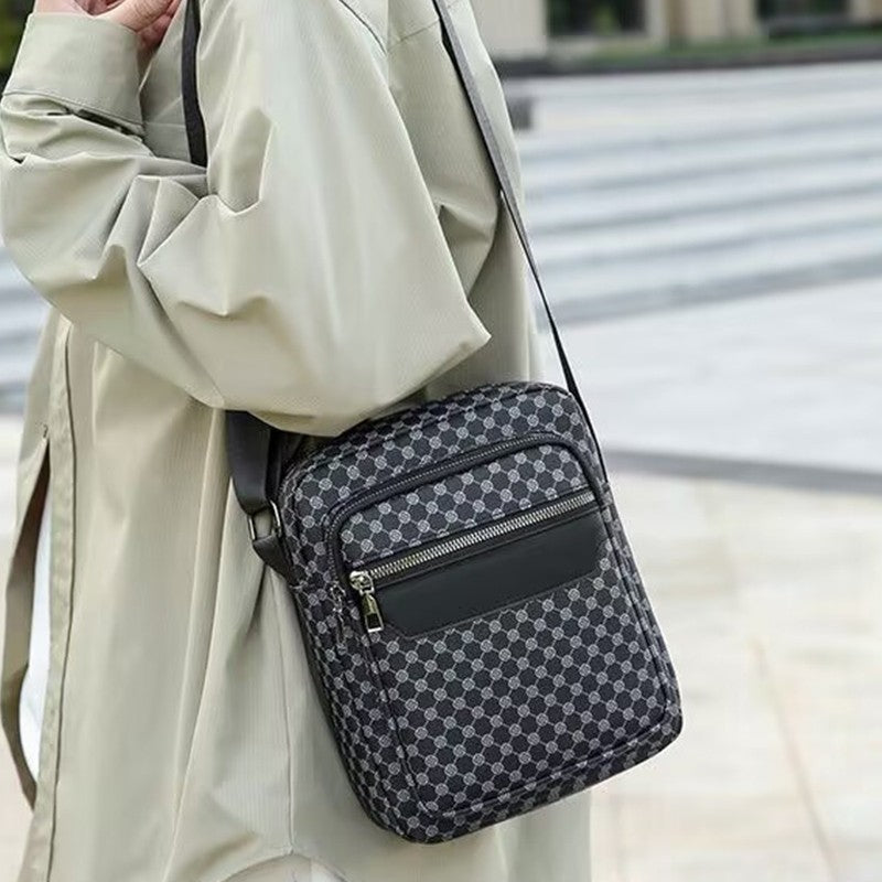 Men's and women's combined color single-shoulder bag, suitable for travel and photography, PU small bag