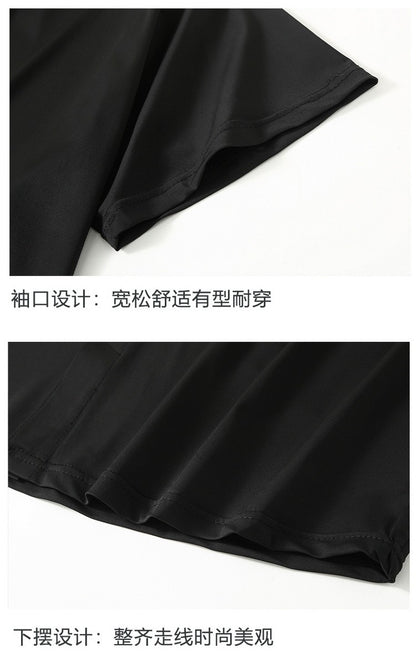 Ice Silk Summer Men's Dress Shirt Turn Down Collar Business Elastic Classic Top Male Plus Size Stretch 6XL 8XL 7XL 9XL 10XL 11XL