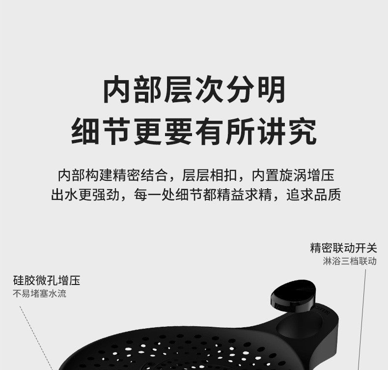 135mm Large Flow High Pressure Shower Head 3 Modes Adjustable Spray Nozzles Water Saving Showerhead Faucet Bathroom Accessories