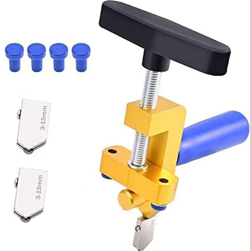 Conjunto de Cortador de Vidro e Cerâmica 2 em 1 com Roda de Faca Máquina de Corte de Rolo de Diamante Abertura de Azulejos Ferramentas Manuais de Construção
