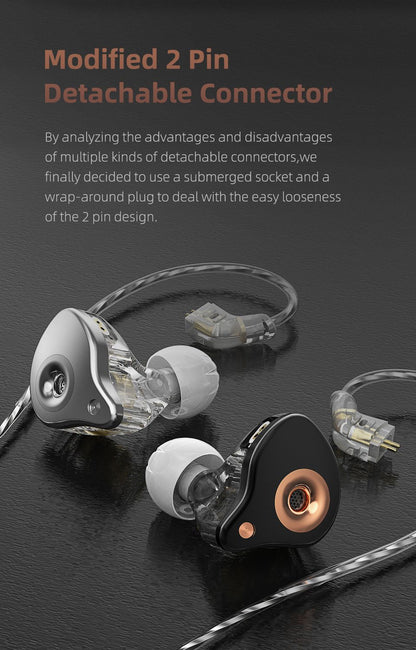 Fones de ouvido dinâmicos SGOR VENUS HIFI Super Bass Fones de ouvido intra-auriculares para monitoramento de música Fones de ouvido esportivos com cancelamento de ruído para esportes