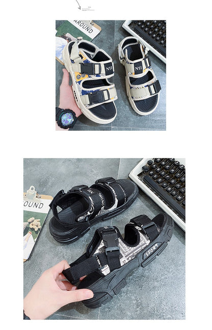 Summer Men's Sport Sandals Big Size 45 Slip on Casual Shoes for Men Outdoor Fashion Holiday Thick Sole Beach Sandals