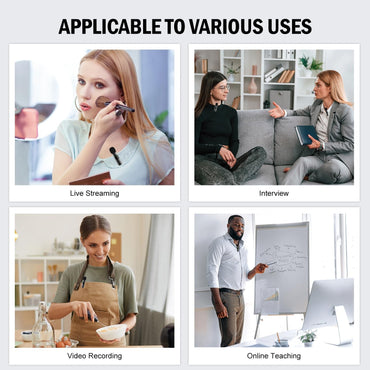 Microfone de Lapela Sem Fio Basix Gravação de Áudio Mini Microfone de Lã Substituível à Prova de Vento para iPhone 16 Gravar Vlog YouTube