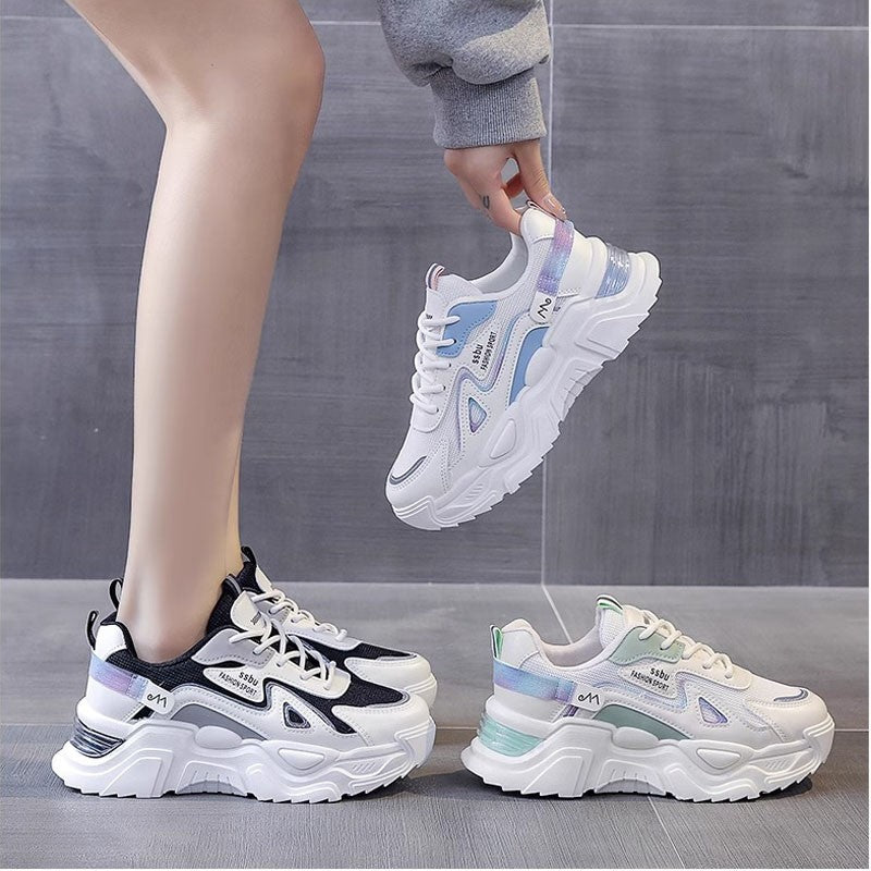 2025 Sneakers Women Platform Flat Shoes Woman Shoes Green Casual Trainers Ladies Chunky Sneakers Women Shoes
