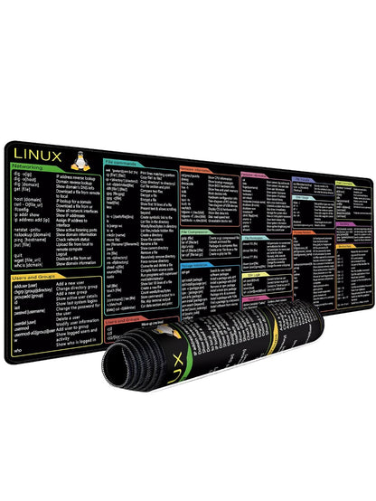 Office Mouse Pad English Linux Python Shortcut Pattern Excel Mouse Pad Desk Mat Computer Keyboard Pad Starters for Office Worker