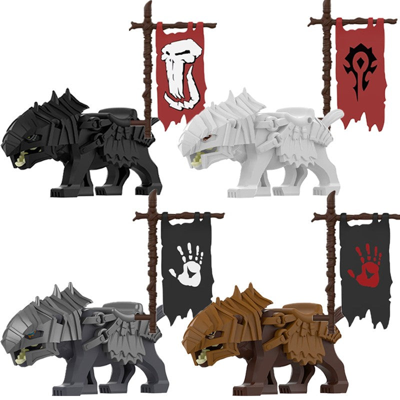 Blocos de Montar Zoológico Medieval Acessórios de Personagens Montarias Animais Cervos Elefantes Camelos Lobos Cavalos de Guerra Tijolos Brinquedos Presentes K080