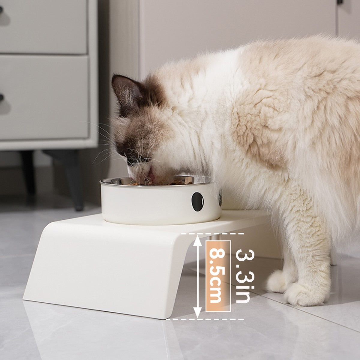 Tigelas Elevadas para Cães Suporte Alto com Tigelas Duplas de Aço Inoxidável para Alimentos e Água para Cães e Gatos de Pequeno, Médio e Grande Porte