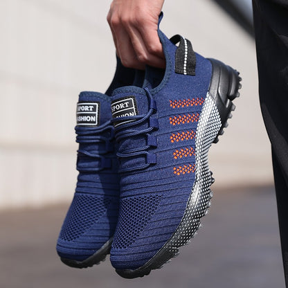 Tênis Masculino Casual Malha Leve Respirável Solado Macio Sapatos de Corrida Slip-on Masculino Sapatilhas Mocassins Calçados Esportivos Zapatos Hombre