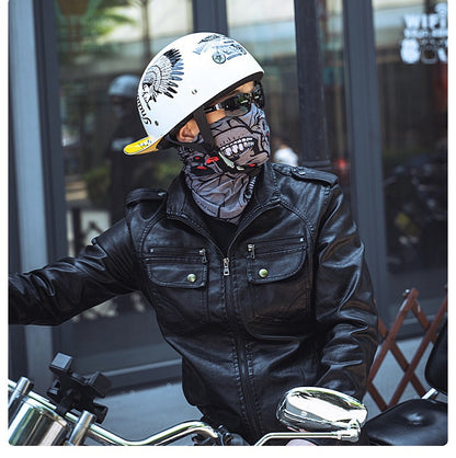 Boné de beisebol com personalidade retrô de gângster para homens e mulheres, capacete de motocicleta, capacete de beisebol, capacete de carro elétrico, meio capacete