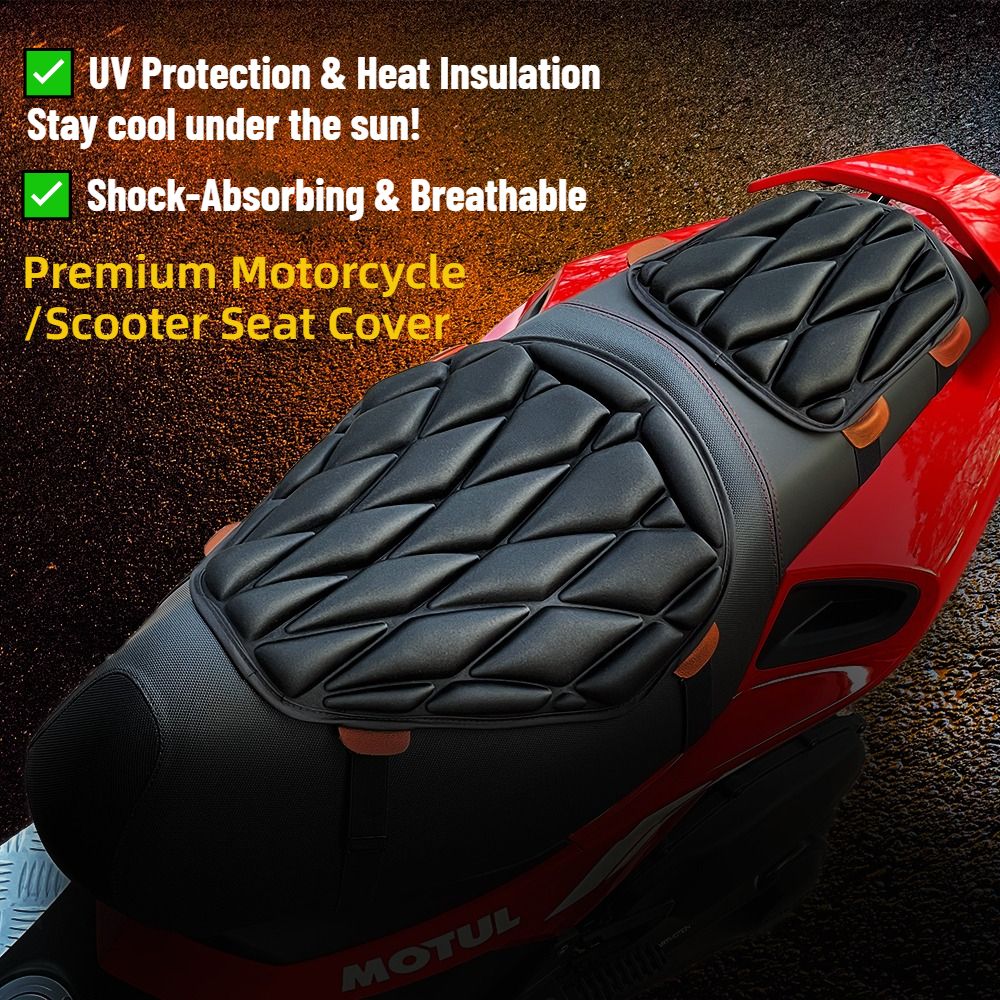 Capa de Assento para Motocicleta 3D Conforto Air Seat Capa de Almofada EVA Impermeável UV Resistente ao Calor Universal para e-bike scooter motocicleta