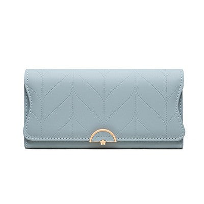 PU Fashion Long Women's Wallet Fashion Buckle New Handbag Large Capacity Fresh Wallet Wallet