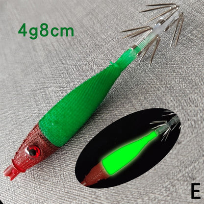 Isca Artificial de Lula com Anzol, 8cm 4g, Plástico Macio, para Pesca em Água Salgada