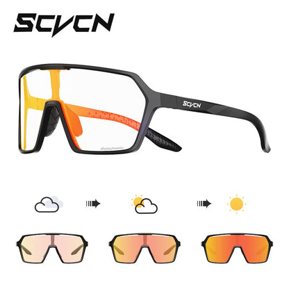 SCVCN Cycling Sunglasses Men Photochromic Glasses Fashion for Women Bike Mountain Road Bicycle Eyewear Cycle Goggles UV400 MTB