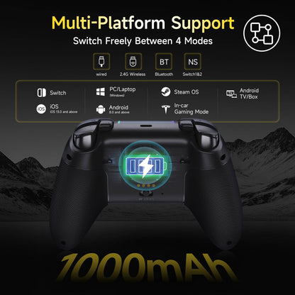 EasySMX X05 Pro Wireless Gamepad, Hall?Effect Anti?Drift Joystick, Dual Vibration Controller for PC Switch 1/2 Android iOS Steam