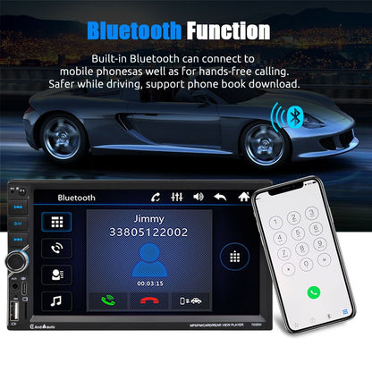 7 Inch HD Touch Screen Car Radio 2 Din High Quality Video Player Wince Wireless CarPlay Android Auto Bluetooth Rear Camera