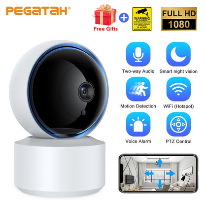 Tuya WIFI PTZ Camera 1080P HD Indoor Baby Monitor Smart Home Wireless Night Vision P2P Security Video Surveillance IP Cameras