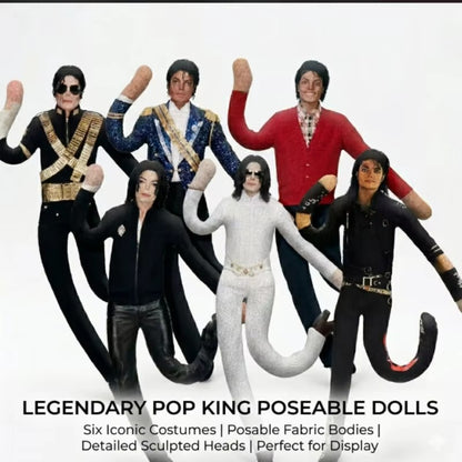 1/6pcs Michael Jackson Dolls Dried rat Plush Doll With Wire Frame Poseable Figure Movable Joints Abstract Toys Gifts Home Decor