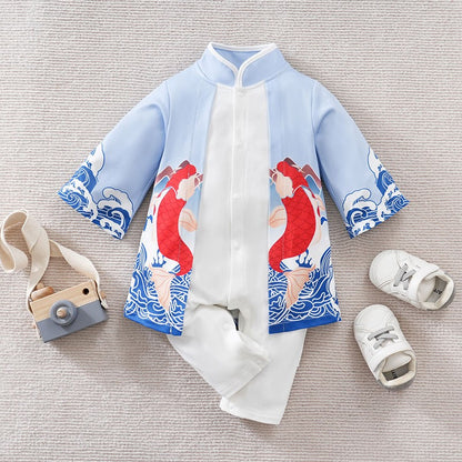 Newborn Baby Anime Cape Style Children Long Sleeve Cotton Bodysuit, Cute Kids Boys Girls Romper