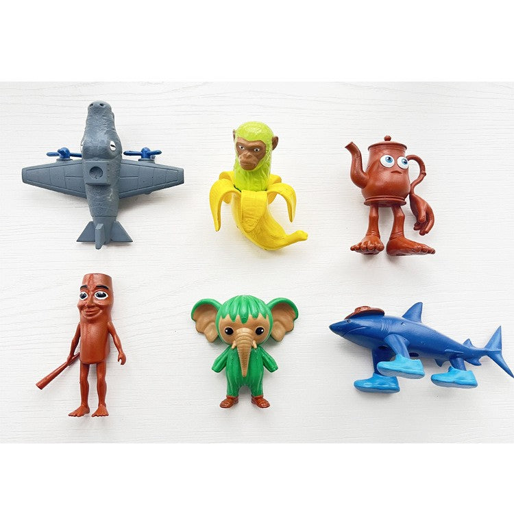 Boneco de brinquedo italiano Brainrot Tung Sahur Tralalero Tralala Figuras Bombardino Crocodilo Shimpanzini Bananini Decoração de modelo Boneca Presente