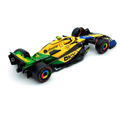 Bburago 1:43 2024 F1 Mclaren MCL38 Grande Prêmio de Mônaco Carro de Liga Miniatura Modelo Diecast #4 Lando Norris #81 Oscar Piastri Brinquedo