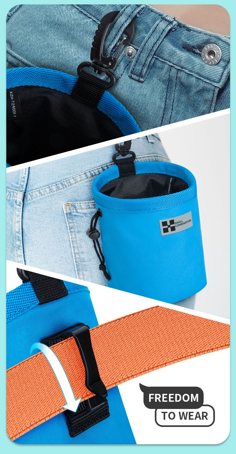Bolsa para lanche de cachorro SMALL COMBINATION portátil para treinamento de cachorro, bolsa para lanche de cachorro para coleira, lanches para animais de estimação ao ar livre, bolsa de cintura com prêmios XZH-T24001-1