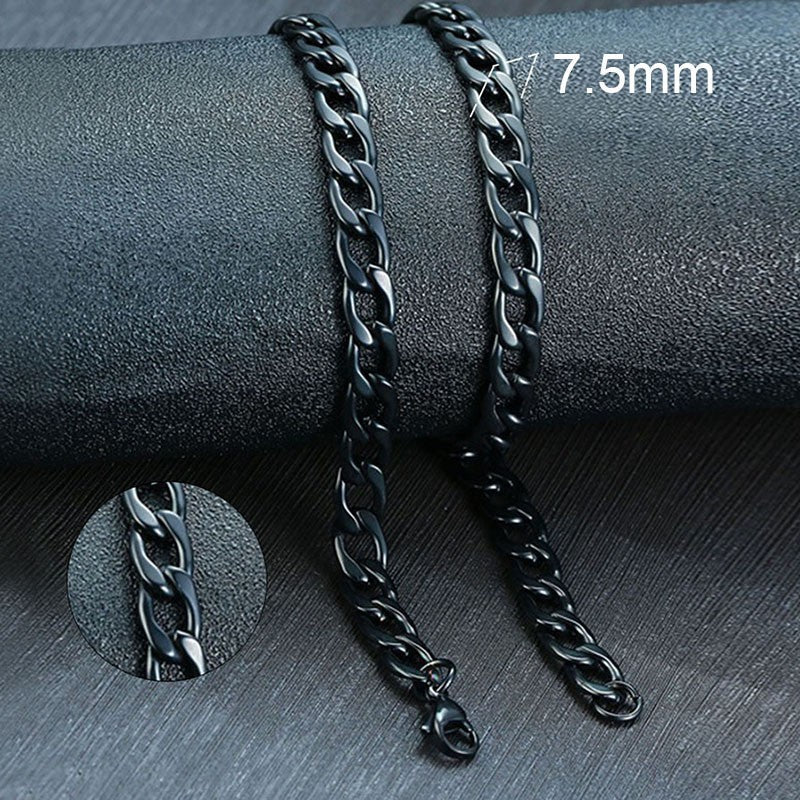 Vnox Colar Masculino Cubano Elo Corrente Aço Inoxidável Preto Cor de Ouro Gargantilha Masculina Colar Joias Presentes para Ele