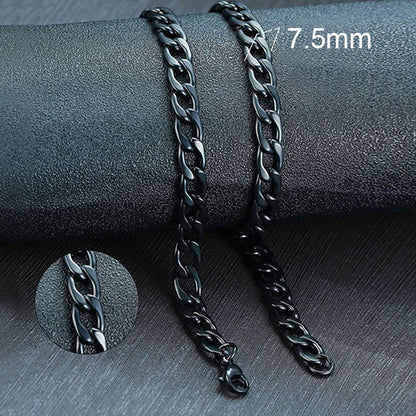 Vnox Colar Masculino Cubano Elo Corrente Aço Inoxidável Preto Cor de Ouro Gargantilha Masculina Colar Joias Presentes para Ele
