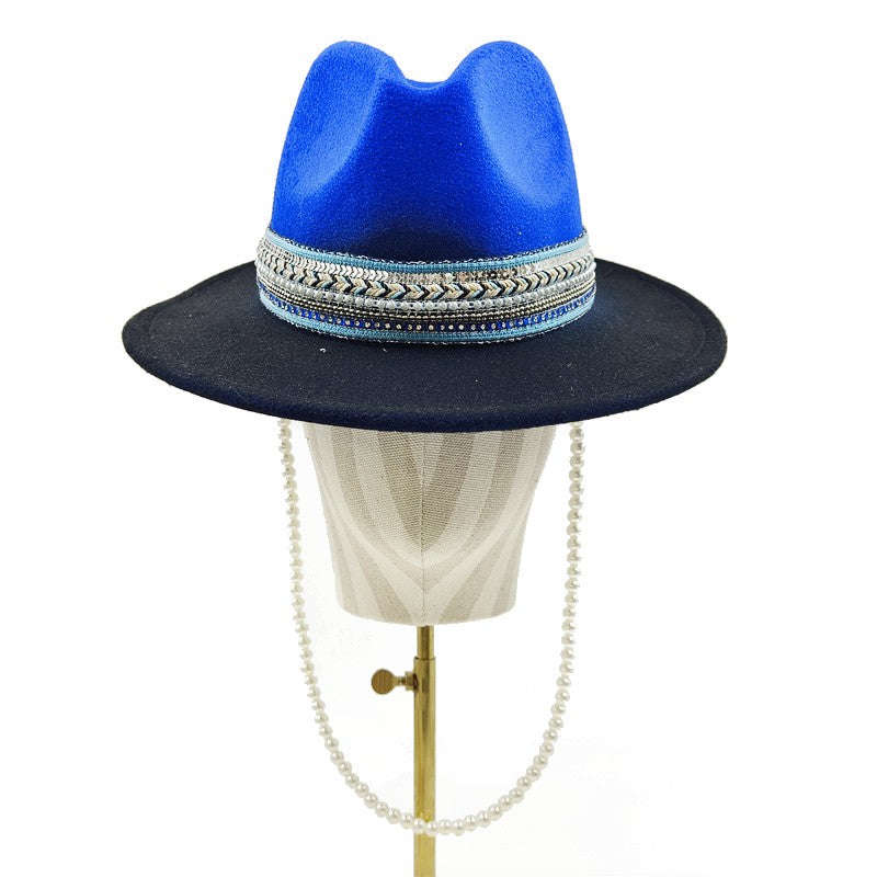 Chapéu de Palha Corrente Punk 2023 Novo Chapéu de Sol Acessórios Corrente Dourada Jazz Hip Hop Chapéu de Verão Estilo Punk Chapéu de Praia Chapéu de Igreja