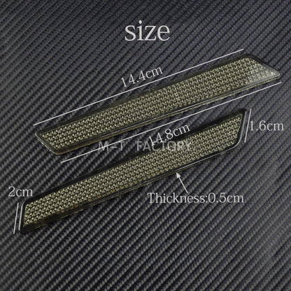 Motorcycle 2PCS Hard Saddlebag Smoke Guard Latch Covers Reflector For Harley Touring Road King Road Street Glide FLT 2014-2018