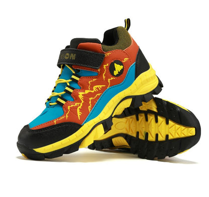 Winter Hiking Shoes Boy Kids Snow Boots Teenagers Children Shoe Walking Climbing Sneakers Leather Waterproof Non-slip Sport Warm