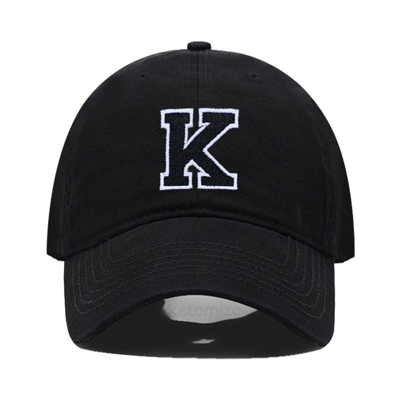 Initial Letter A-Z Embroider Baseball Cap For Men Womne High Quality Soft Cotton Fashion Team Sport Visors Snapback Caps