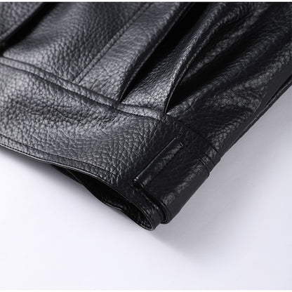 Street Stand Collar Women's Leather Jacket Loose Long Sleeve Zipper Pockets Chic Female Coats 2025 Autumn Winter Lady Outerwear