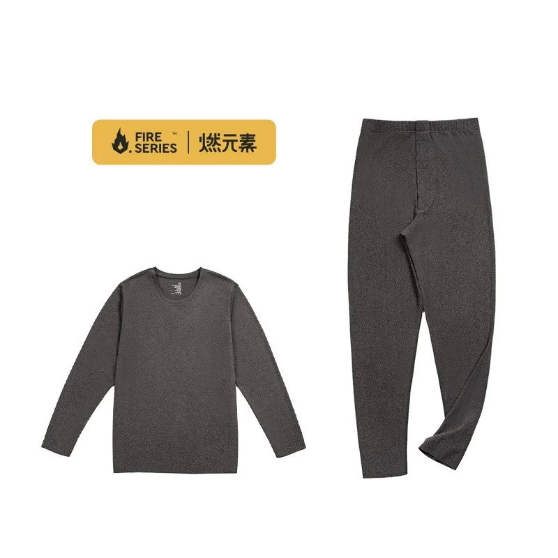 Maden Autumn and Winter Men Seamless Thermal Underwear Set Elastic Slim Inner Wear Underwear O-neck Long Sleeve Thermal Suit