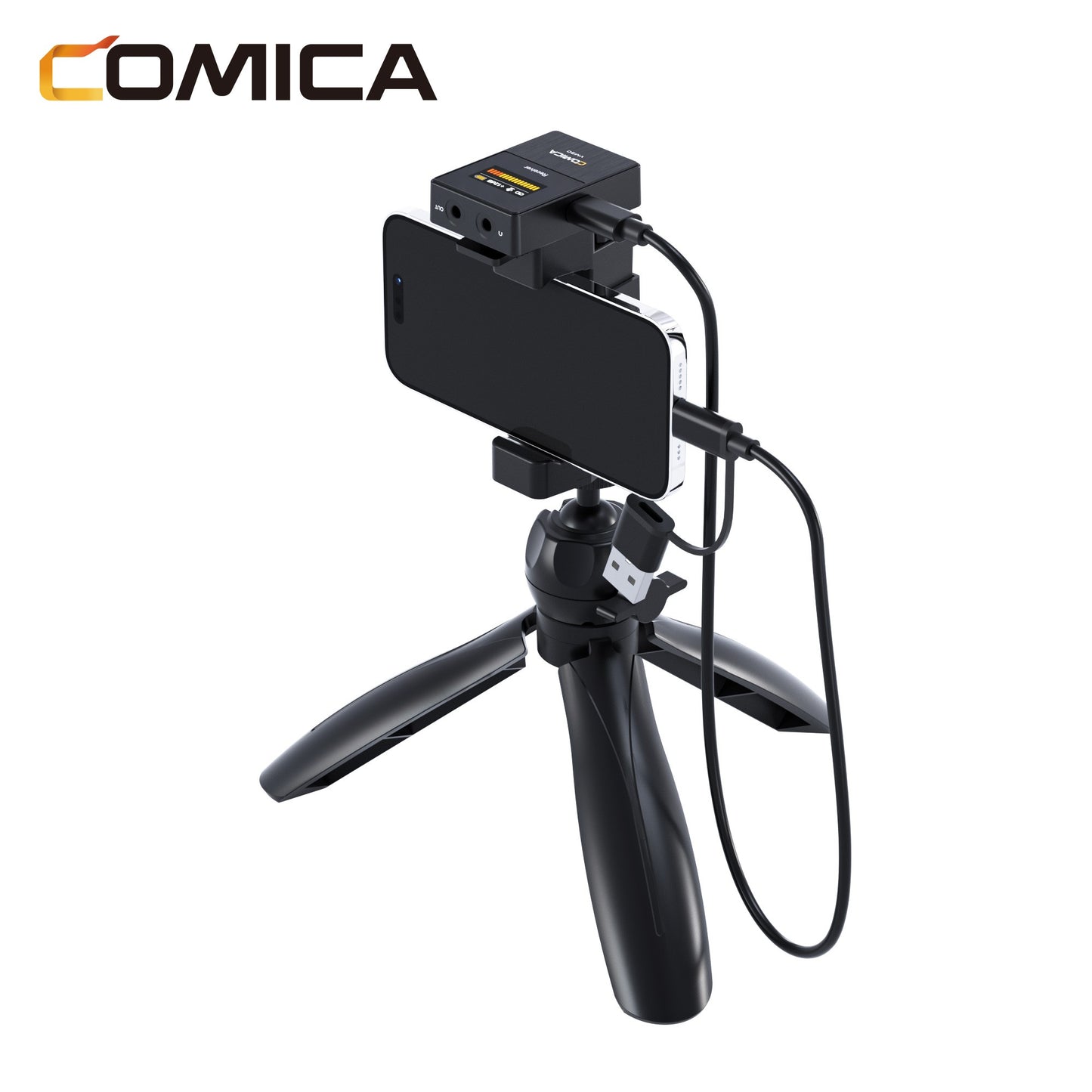 Comica VM30 2.4G Microfone Shotgun Sem Fio Supercardioide Microfone On-camera com Controle de Ganho para Câmera, Smartphone, Computador