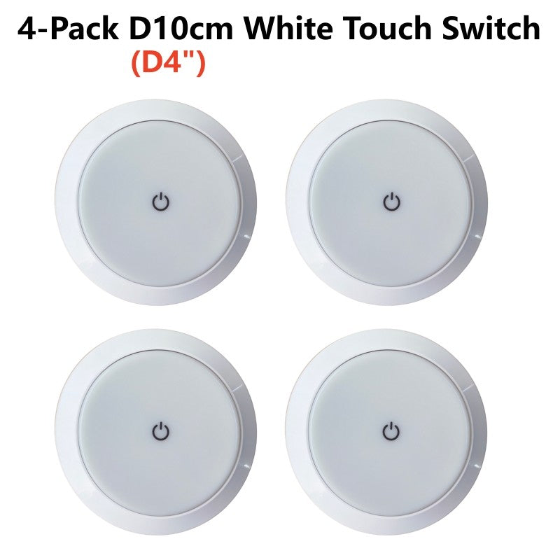 Tokili 12V/24V Dual Volt Ultra-Thin LED Puck Lights, Interior RV Marine Overhead Light, for Camper Cabin, Boat & Trailer Ceiling