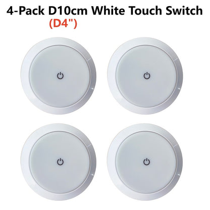 Tokili 12V/24V Dual Volt Ultra-Thin LED Puck Lights, Interior RV Marine Overhead Light, for Camper Cabin, Boat & Trailer Ceiling