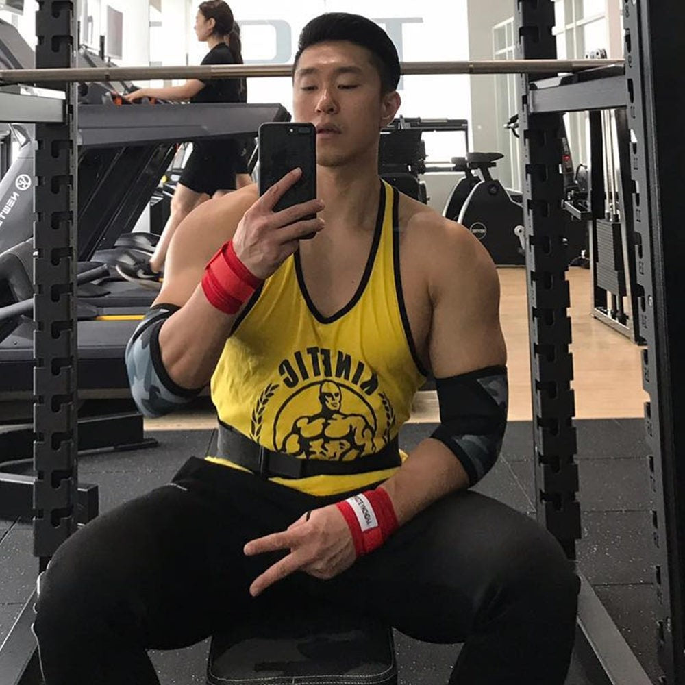 Gym Sleeveless Shirt Men Bodybuilding Tank Tops Fitness Workout Cotton Print Singlet Stringer Undershirt Male Casual Summer Vest