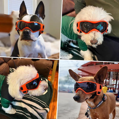 ATUBAN Capacete e Óculos de Sol para Cães Pequenos, Óculos de Proteção UV para Cães Médios, para Cães Dirigirem ao Ar Livre e Passearem