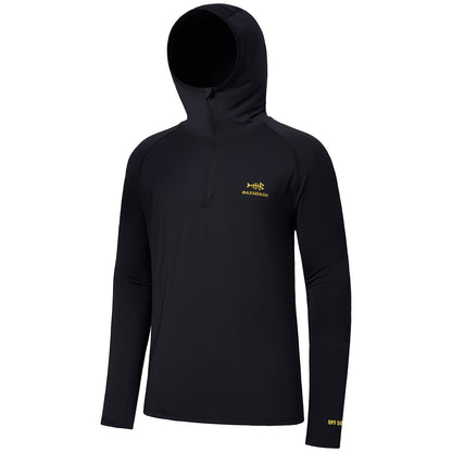 Camisa de Pesca Masculina BASSDASH com Zíper 1/4 UPF 50+ Secagem Rápida Manga Longa Proteção Solar FS24M