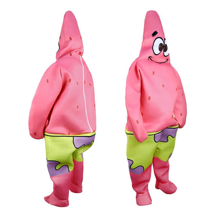 Cartoon SquarePants Cosplay Costume Sponge Patrickstar Jumpsuit for Women Girls Men Boys Halloween Carnival Party Costumes