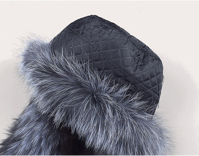 2025 Novo Estilo Chapéu Russo Ushanka de Pele de Raposa Natural Feminino Quente de Inverno Estilo Popular Fofo Boné Feminino com Cauda de Pele Real da Moda