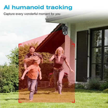 BELIA 4K 8MP WiFi Surveillance Camera,4X Digital Zoom,  PTZ IP Camera ONVIF Dual Lens, AI Human Detect, Outdoor Security ICSEE