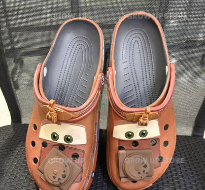 Chinelo Sólido de Desenho Animado Hot Anime Disney McQueens Pixar Impermeável Sandálias Casuais Respiráveis Sapatos Eva com Tira no Tornozelo Presentes
