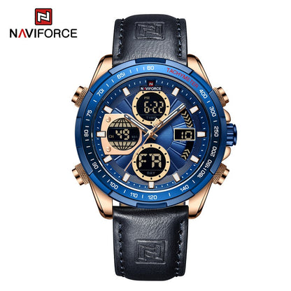 NAVIFORCE Men Military watch Multifunction Chronograph Sports 3ATM Waterproof alarm mode Day And Date Display Male Gifts Clocks