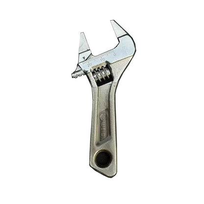 Chave Ajustável Ultrafina com Abertura Larga, Cabo Curto, Mini Chave de Macaco, Escala a Laser, Chave Revestida de Borracha para Ferramenta de Banheiro